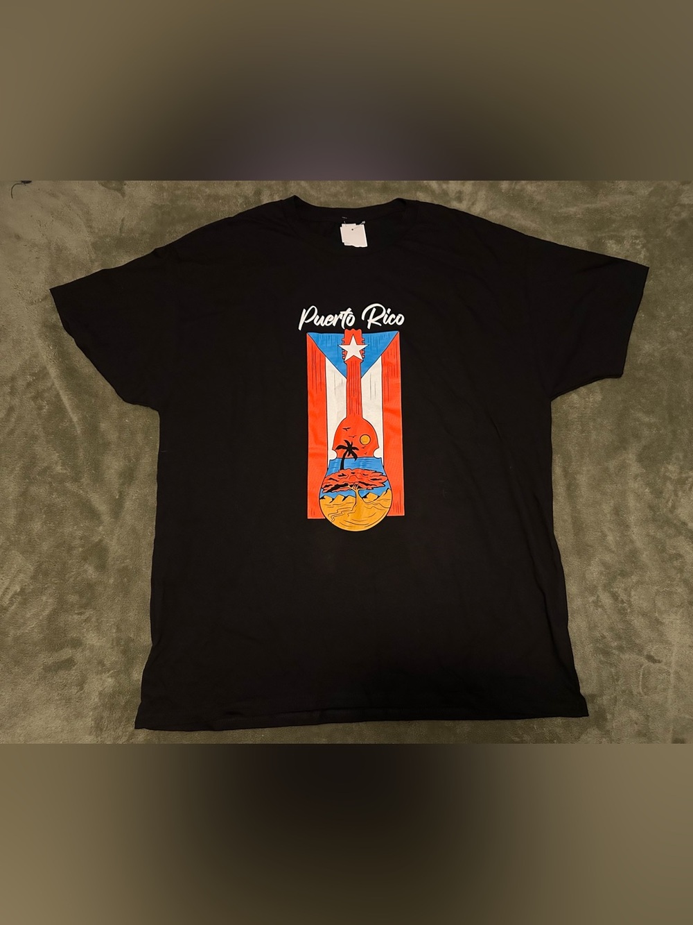 Puerto Rico Flag & Guitar T-Shirt